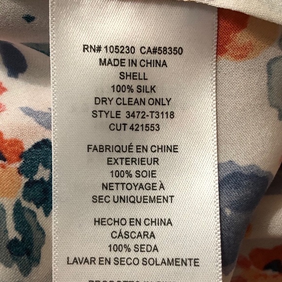 Joie silk Barba floral print top, NWT, XS - Picture 4 of 8